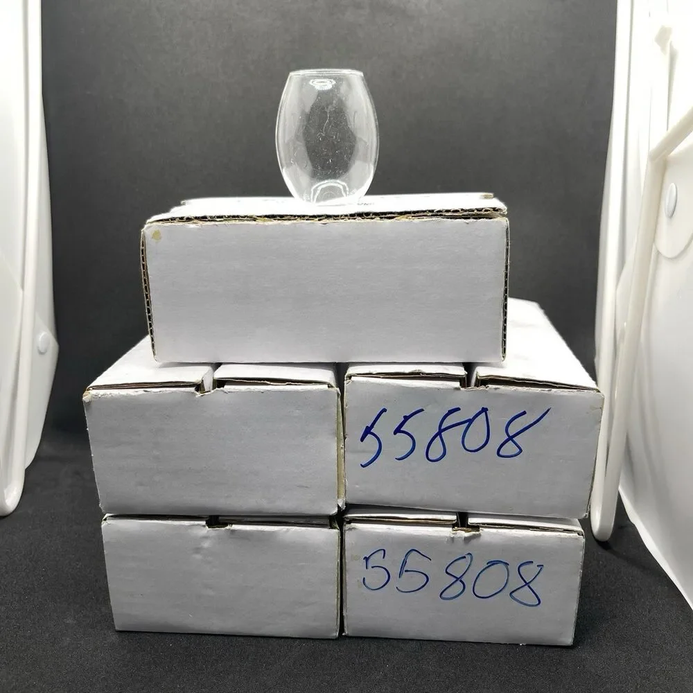 VTG Clear Glass Mini Bud Vase, Set of 35, Party Table Decor, New